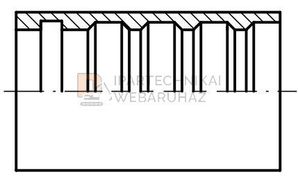 Roppantó hüvely sima PTFE tömlőhöz 1/4"