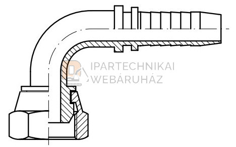 BSP HOLLANDERES 90FOK CSATLAKOZÓ 2"-2"Ø