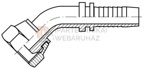 BSP HOLLANDERES 45FOK CSATLAKOZÓ 1/4"-1/4"Ø
