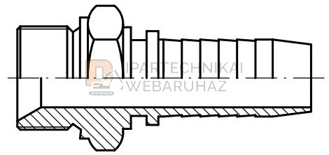 BSP CSATLAKOZÓ K 3/8"-5/16" Ø 60 FOKOS BELSŐ KÚPOS