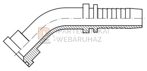 CSATLAKOZÓ PEREMES 45FOK 3000 PSI 3/4" Ø 44,5 FLANSNIHOZ