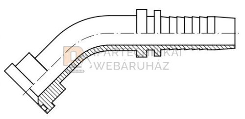 CSATLAKOZÓ PEREMES 45FOK 6000 PSI 1"1/4" Ø 54 FLANSNIHOZ