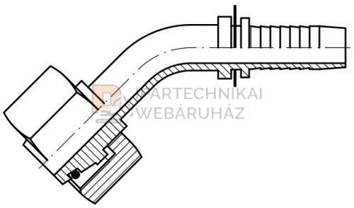 METRIKUS HOLLANDERES CSATLAKOZÓ 45FOK 1"1/4 Ø M45X2 L O-GYŰRŰVEL