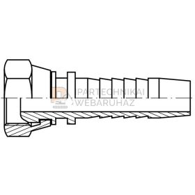   METRIKUS HOLLANDERES CSATLAKOZÓ 3/8" Ø M18X1,5 L O-GYŰRŰ NÉLKÜL 24/60 FOKOS KÚPPAL