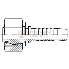   METRIKUS HOLLANDERES CSATLAKOZÓ 3/8" Ø M16X1,5 L O-GYŰRŰVEL