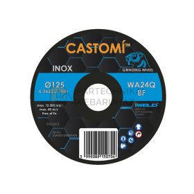 CASTOMÍ INOX tisztítókorong 125x6,5x22,2 WA24Q-BF