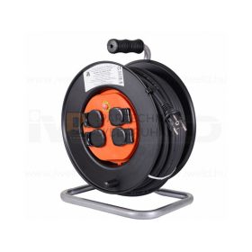   Hosszabbító kábeldob 4 földelt aljzattal, 3x1,5mm2/25m gumi