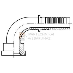   CSATLAKOZÓ PEREMES 3000 PSI 90FOK 1" Ø 44,5 FLANSNIHOZ INTERLOCK