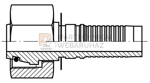 METRIKUS HOLLANDERES CSATLAKOZÓ 3/4" Ø M30X2 S O-GYŰRŰVEL INTERLOCK