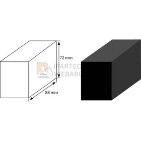 POLICLEAN nyers szén blokk 88x72x52 (1026 BB)
