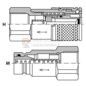 GYORSCSATLAKOZÓ B 1" BSP CSEPPMENTES APA