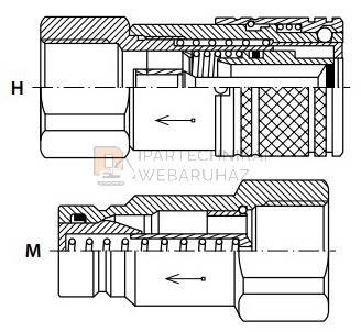 GYORSCSATLAKOZÓ B 1"1/4 BSP CSEPPMENTES APA