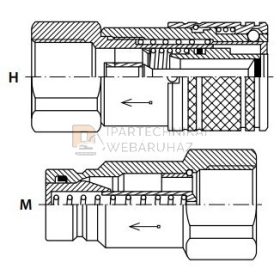 GYORSCSATLAKOZÓ B 1" BSP CSEPPMENTES ANYA