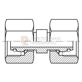   DIN egyenes hollander-hollander csatlakozó o-gyűrűvel 36X2 S 25