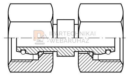 DIN egyenes hollander-hollander csatlakozó o-gyűrűvel M16X1,5 10L