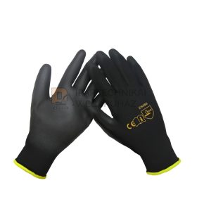 Kesztyű 117 PU tenyérmártott fekete XL/10 Centrosafe