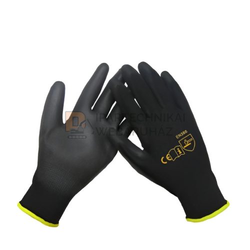 Kesztyű 117 PU tenyérmártott fekete XL/10 Centrosafe