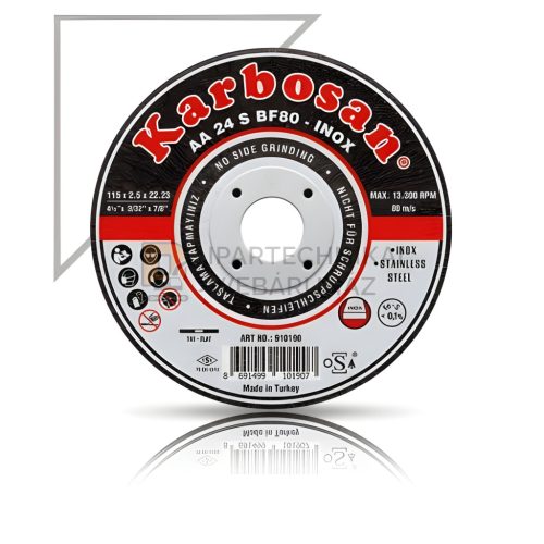 Flex vágókorong fémre INOX 125x1,0 Karbosan