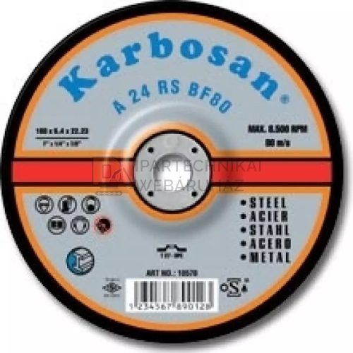 Tisztítókorong csiszolókorong fémre 125x6,4 Karbosan