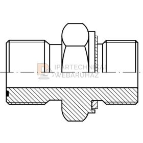 ORFS-BSP KÖZCSAVAR K-K 1"-1/2" O-GYŰRŰVEL