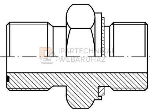 ORFS-BSP KÖZCSAVAR K-K 1"-1/2" O-GYŰRŰVEL