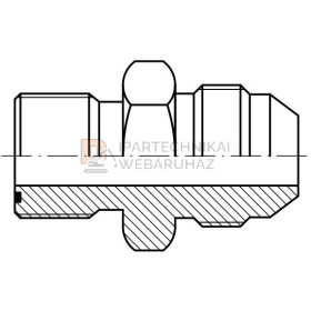   ORFS-UNF(JIC) KÖZCSAVAR K-K 1"7/16"-1"5/16" O-GYŰRŰVEL