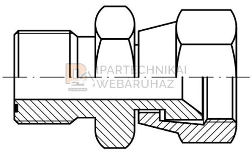 ORFS-UNF(JIC) KÖZCSAVAR K-B HOLLANDERES 1"-7/8"