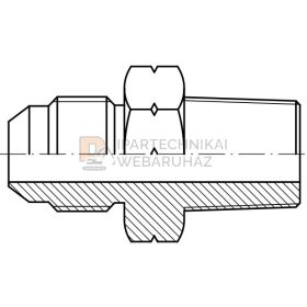 UNF (JIC)-BSPT KÖZCSAVAR K-K 7/16"-1/8" 1/4 Ø