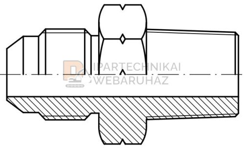UNF (JIC)-BSPT KÖZCSAVAR K-K 7/16"-1/8" 1/4 Ø