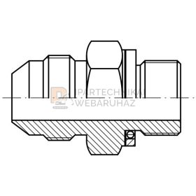   UNF (JIC)-BSP KÖZCSAVAR K-K 1"1/16"-1" 3/4 Ø O-GYŰRŰVEL