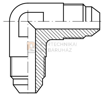UNF (JIC) L-IDOM  1"1/16" 3/4 Ø