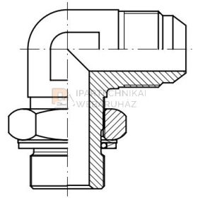   UNF (JIC)-BSP L-CSAVARZAT K-K +HOLLANDER 1"1/16"-1" 3/4 Ø O-GYŰRŰVEL