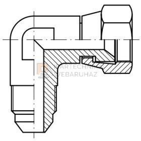   UNF (JIC) L-CSAVARZAT K-B HOLLANDERES 1"1/16" 3/4 Ø