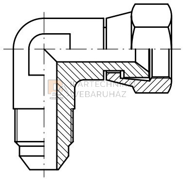 UNF (JIC) L-CSAVARZAT K-B HOLLANDERES 1"1/16" 3/4 Ø