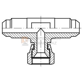   UNF (JIC) T-CSAVARZAT K-B-K HOLLANDERES 1"1/16" 3/4" Ø