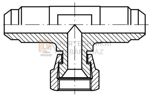 UNF (JIC) T-CSAVARZAT K-B-K HOLLANDERES 1"1/16" 3/4" Ø