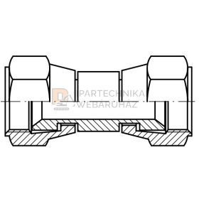   UNF (JIC) KÖZCSAVAR B-B HOLLANDERES 7/16"  1/4" Ø