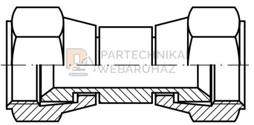 UNF (JIC) KÖZCSAVAR B-B HOLLANDERES 7/16"  1/4" Ø
