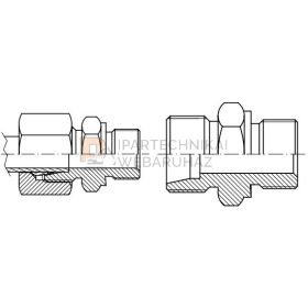BSP-M KÖZCSAVAR K-K 3/8"-M18X1,5 12 L Ø O-GYŰRŰVEL