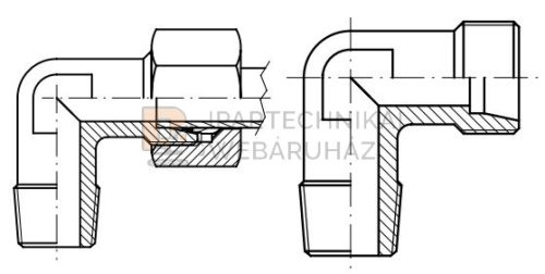 BSPT L-IDOM 10 Ø 1/4" BSP-M16X1,5 L
